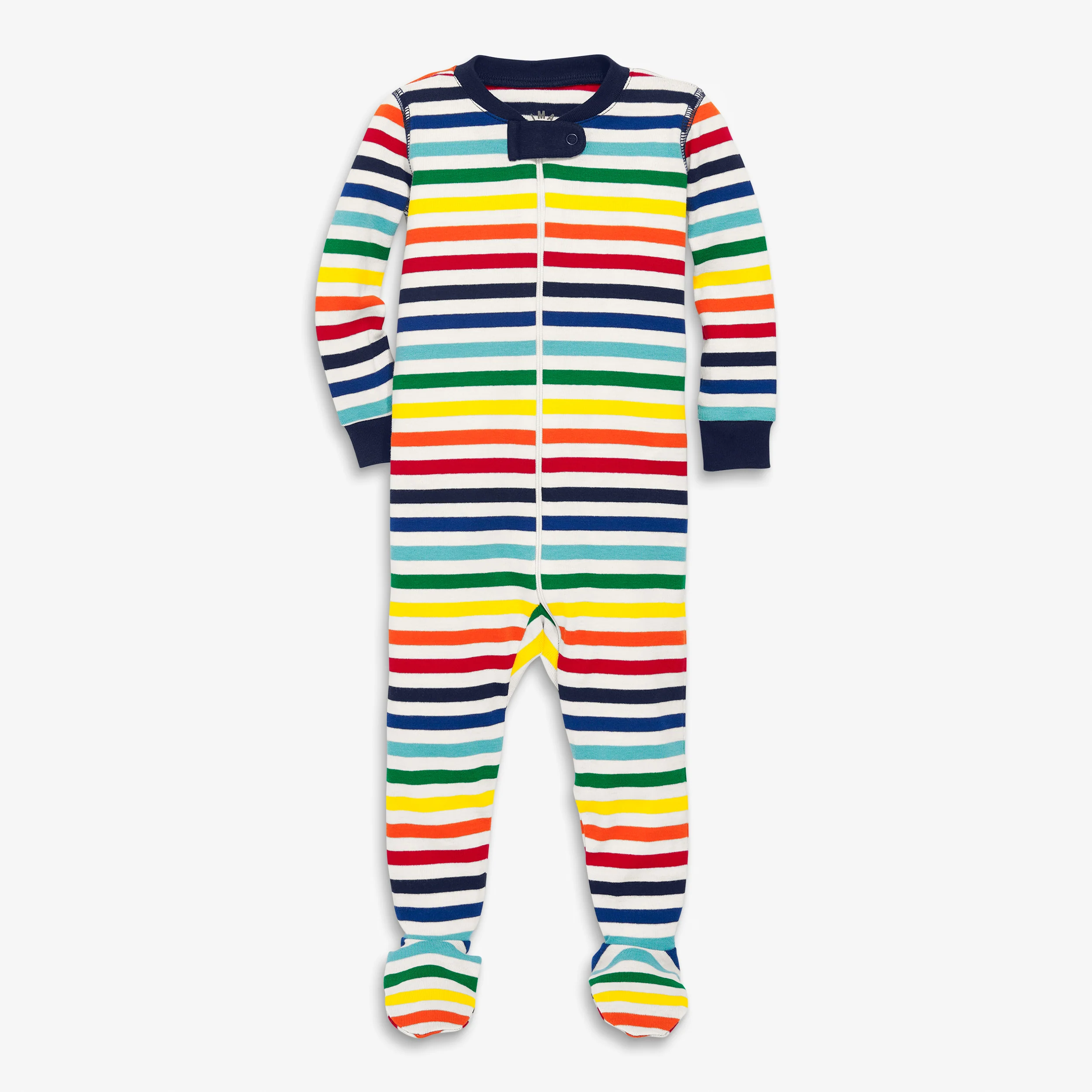 Clearance baby organic zip footie in rainbow (sizes 0-24m) - Image 4