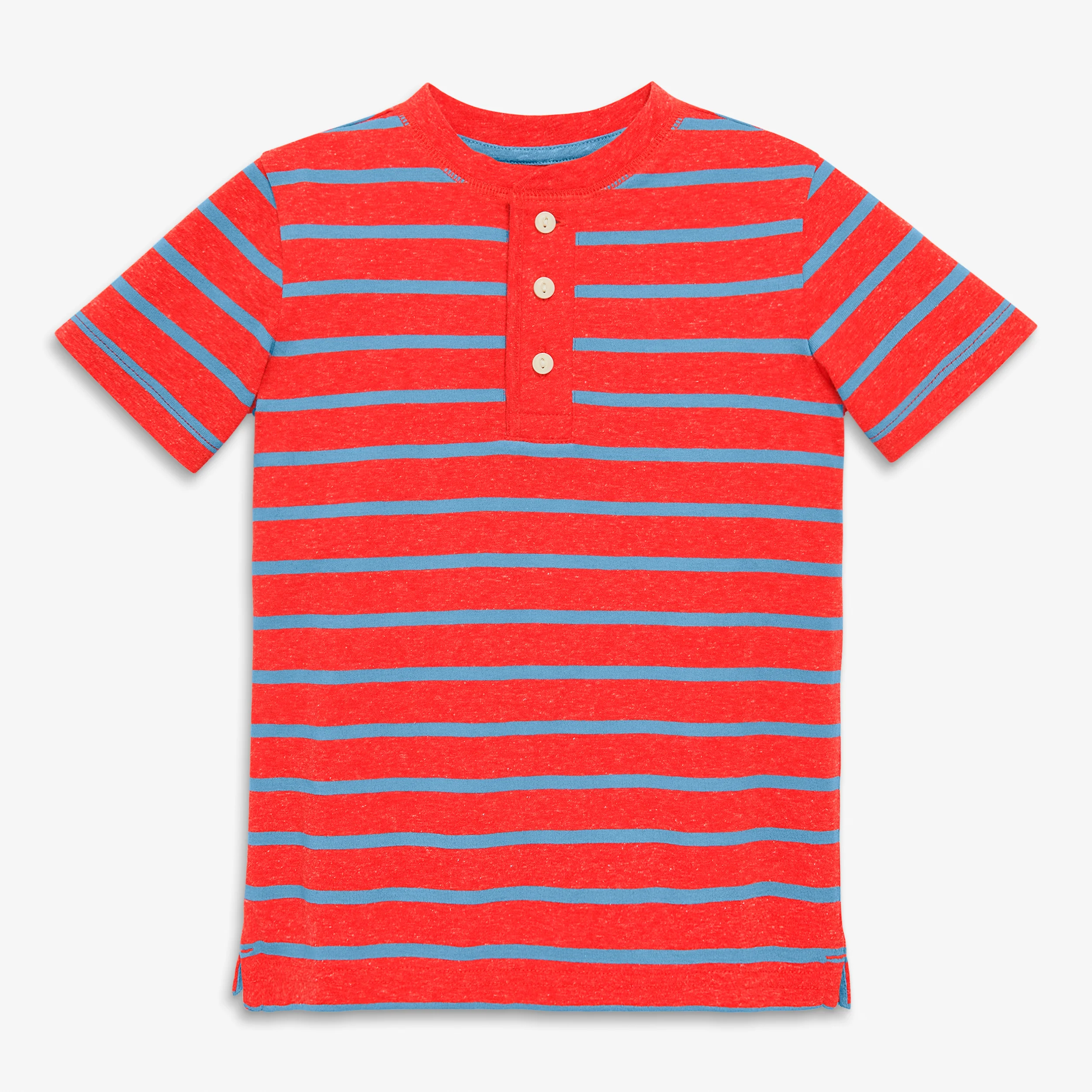 Kids heathered henley tee in stripe - Image 2