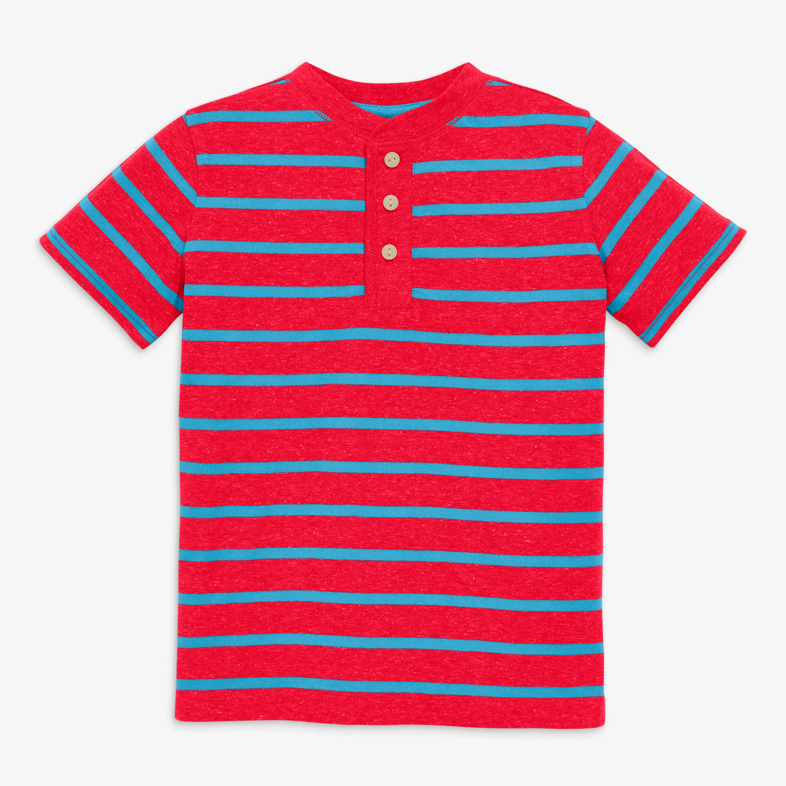 Kids heathered henley tee in stripe - Image 5