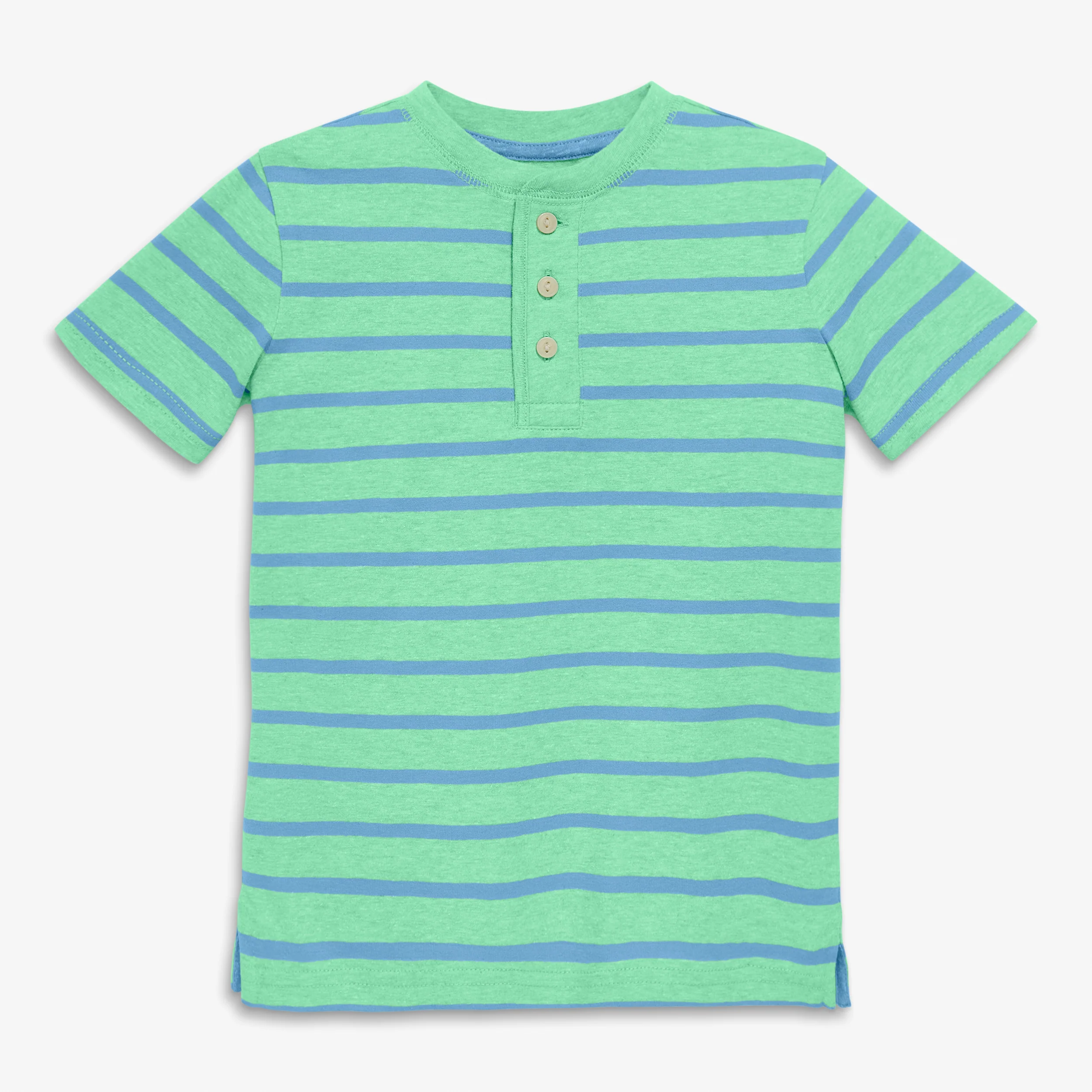 Kids heathered henley tee in stripe - Image 8