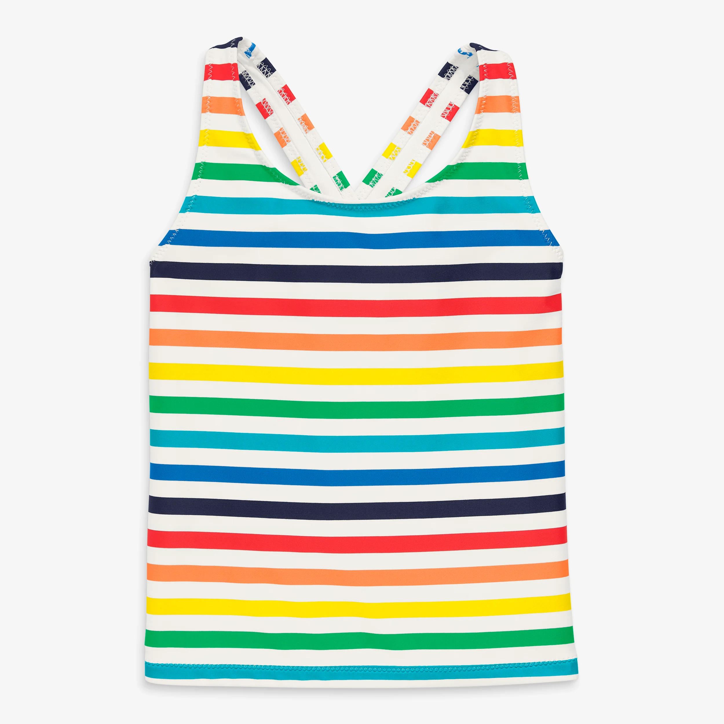 Clearance kids swim top in rainbow stripe