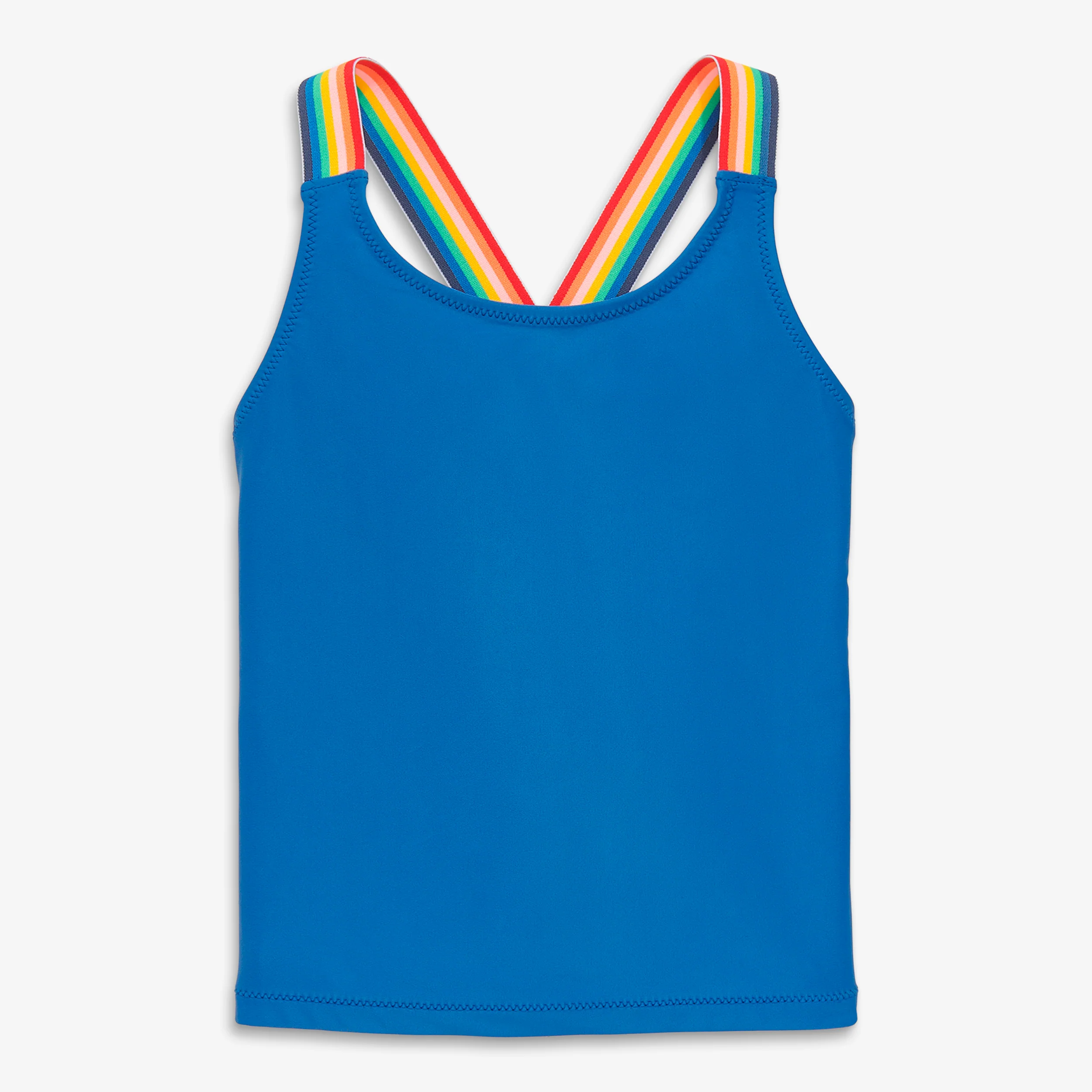 Clearance kids swim top with rainbow trim