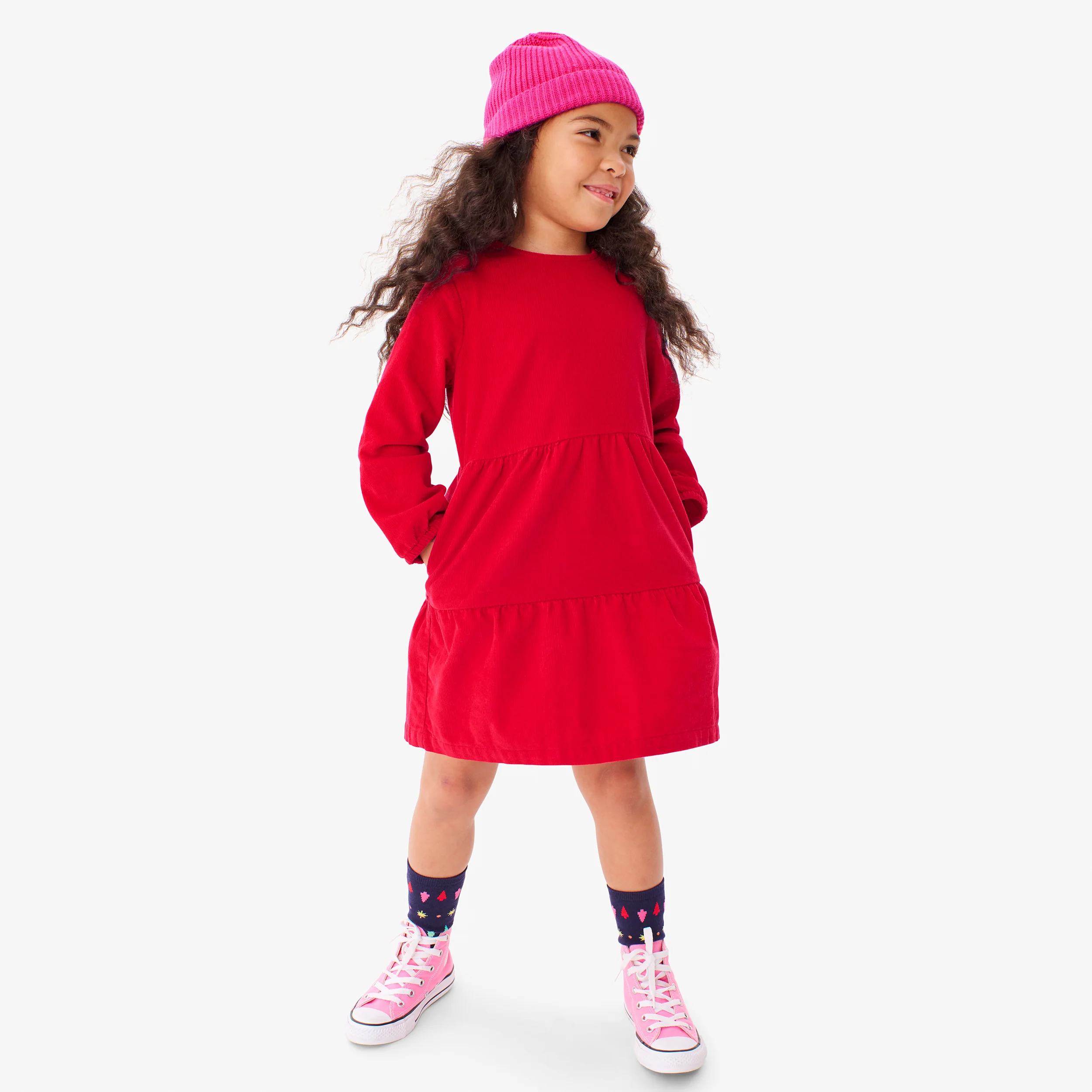 Clearance kids tiered corduroy dress - Image 3
