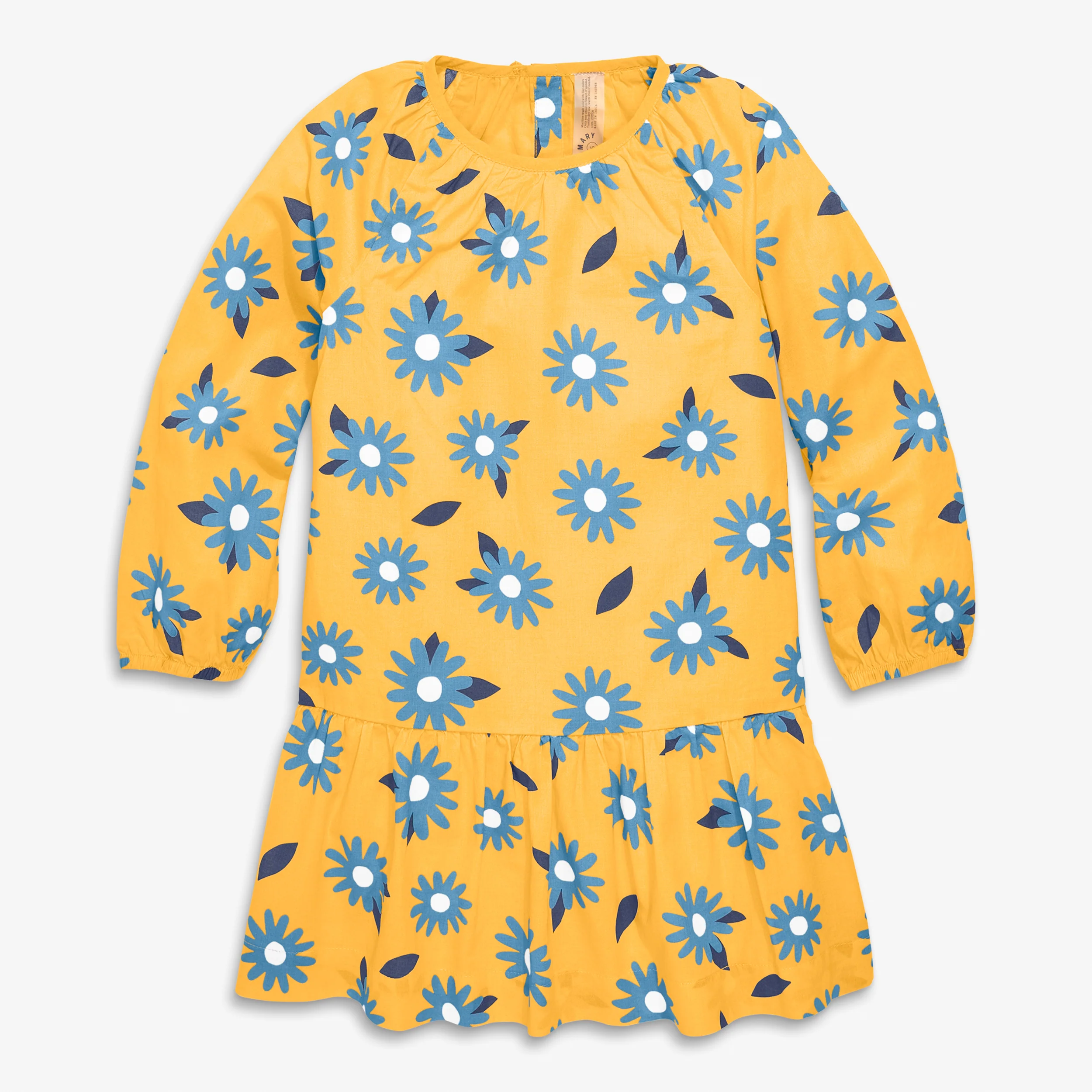 Clearance kids long sleeve swing dress in sunflowers - Image 2