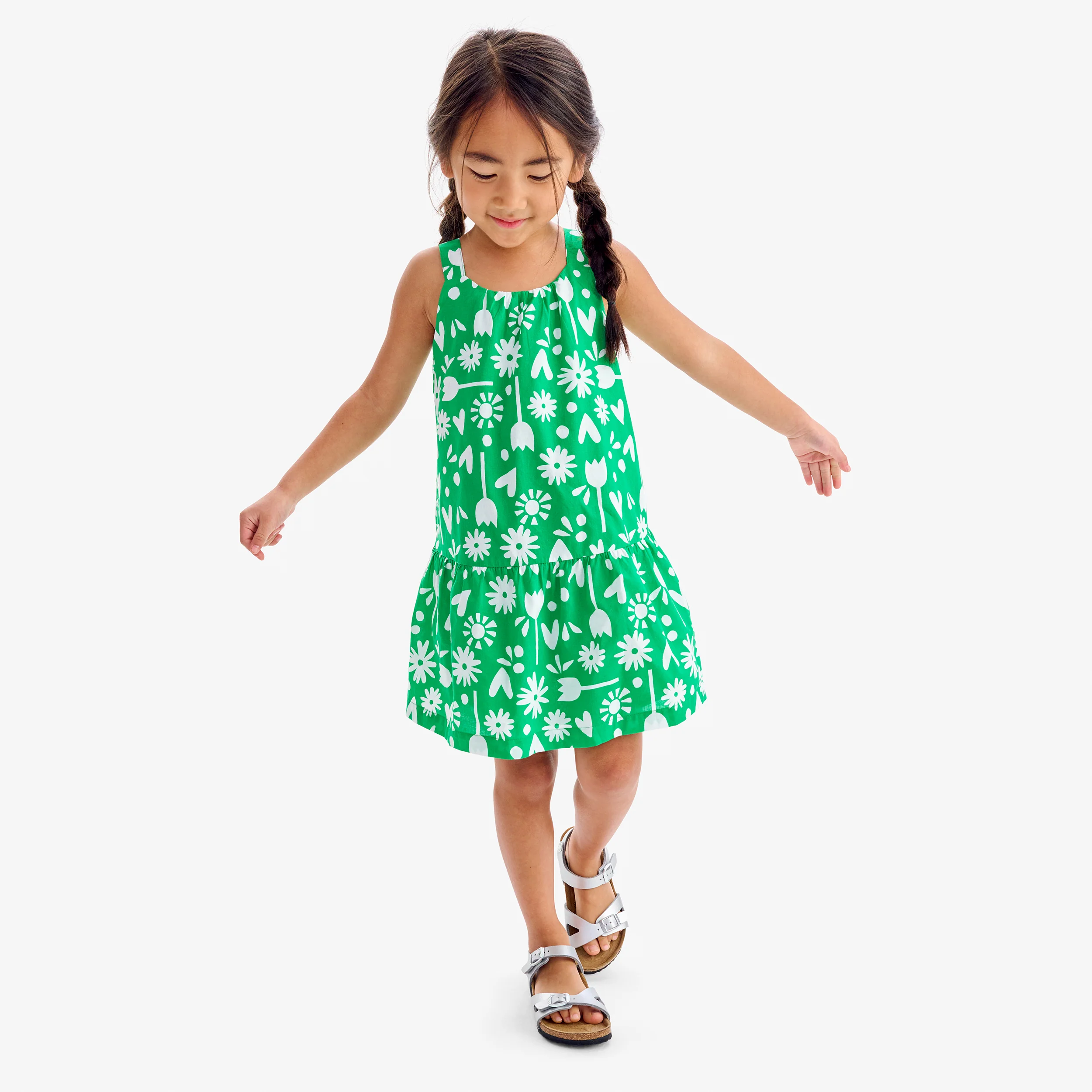 Clearance kids tank dress in garden party